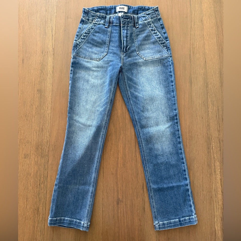 PAIGE Women's Medium Blue Straight Leg Jeans